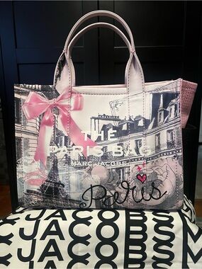 Marc Jacobs The Paris Bag Small Tote in Pink and Black Sketch